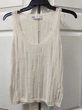 Zara cream tank Top